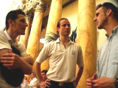 Chris with friends in York England